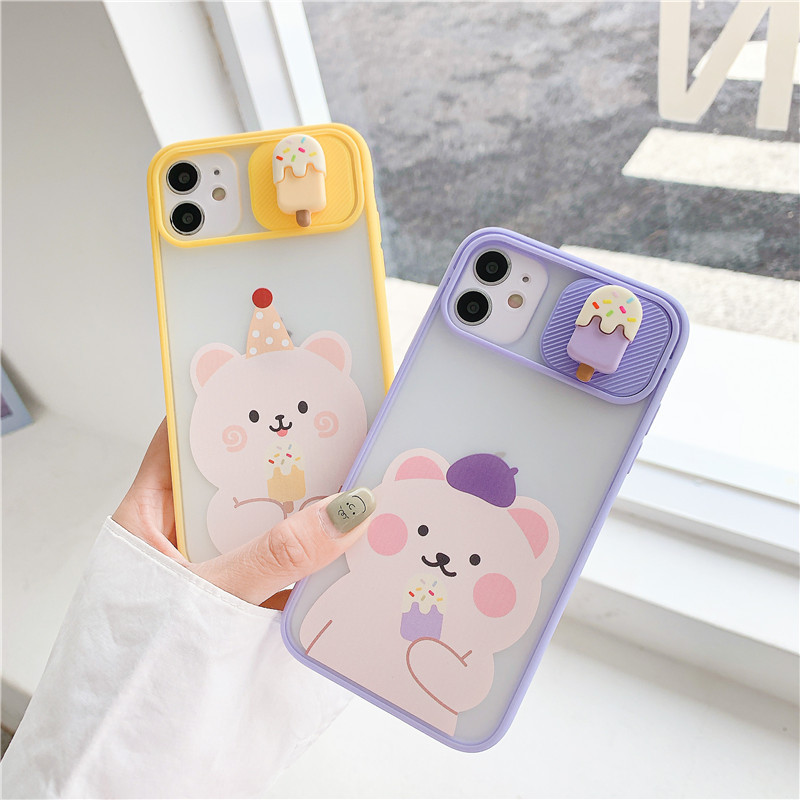 Compatible with Apple, Compatible with Apple , Cartoon Camera Protective Case for IPhone, Cartoon Soft Mobile Phone Protector For iPhone 12 11 Pro Max 7 8 Plus SE X XR XS Max