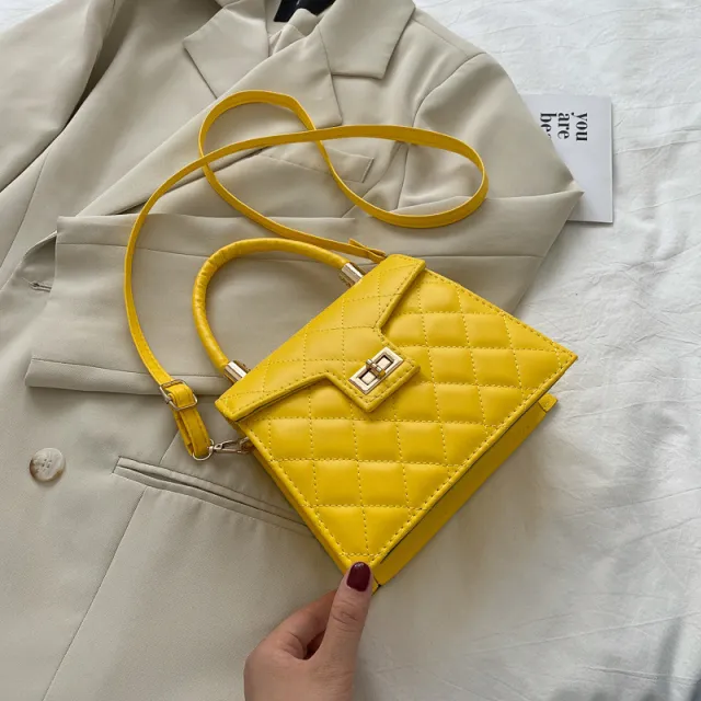 Lingge Women's Bag Simple And Versatile One shoulder Messenger Bag Yellow - Shop at LoveMi