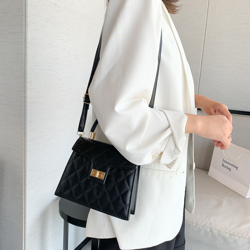 Lingge Women's Bag Simple And Versatile One-shoulder Messenger Bag