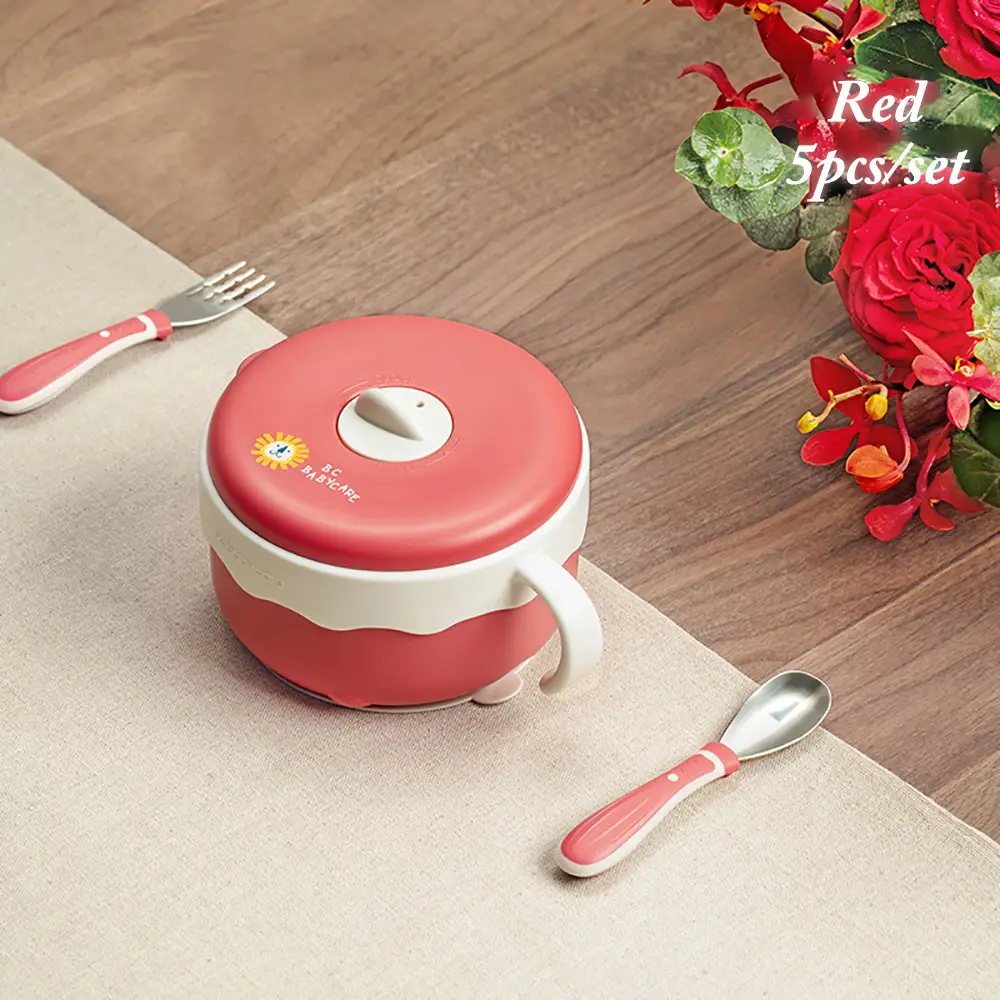Suction Cup Bowl Grinding Stainless Steel Children's Tableware Water Injection Insulation Bowl