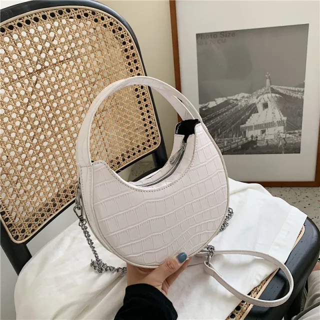 Small Fresh Fashion Underarm Bag Small Bag Messenger Handbag White - Shop at LoveMi