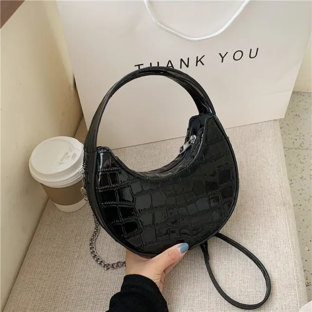 Small Fresh Fashion Underarm Bag Small Bag Messenger Handbag Black - Shop at LoveMi