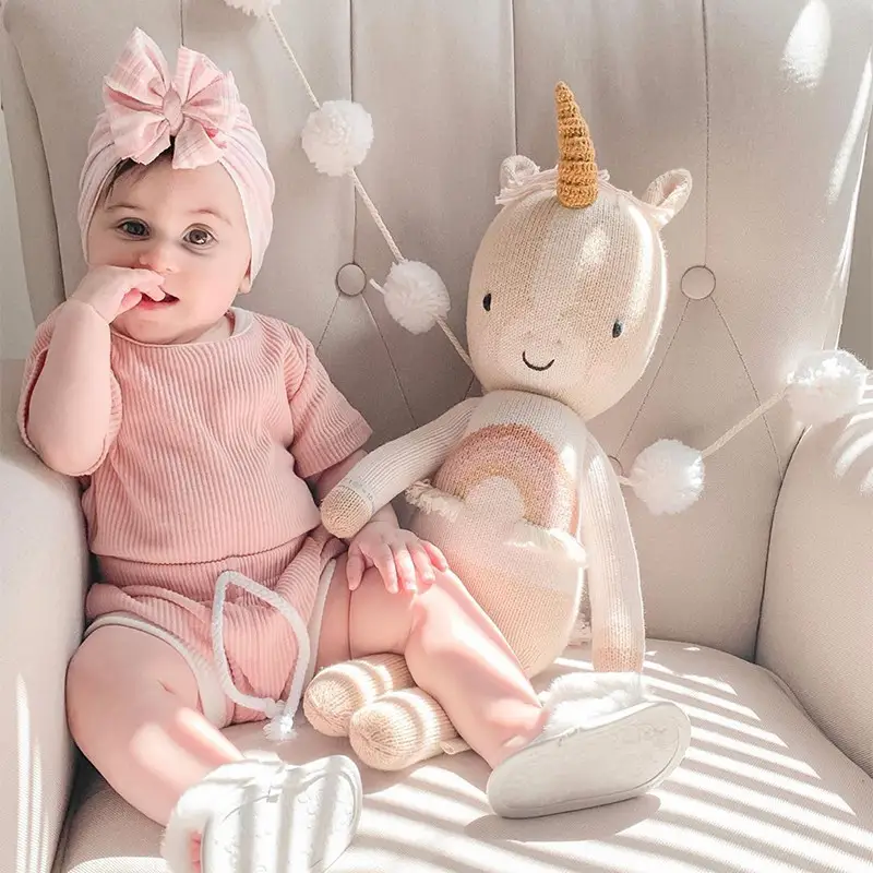 Pure Cotton Pit Strip Suit Light And Western Style Baby 2-piece Set