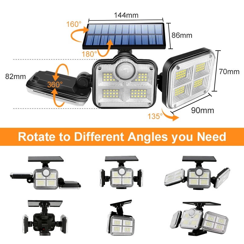 Split Solar Wall Light Outdoor Courtyard Human Body Induction Light — foto 3