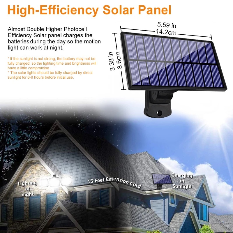 Split Solar Wall Light Outdoor Courtyard Human Body Induction Light — foto 2