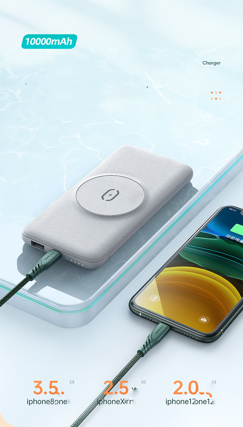 Compatible with Apple, Maiduo Magsafe Magnetic Wireless Charging 20w Super Fast Charging Power Bank Mini Portable Back Clip Power Bank — foto 4