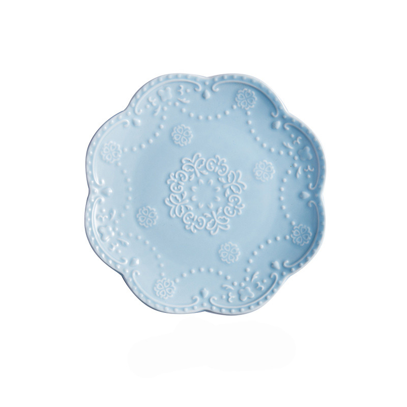 Round lace sky blue 10 inch