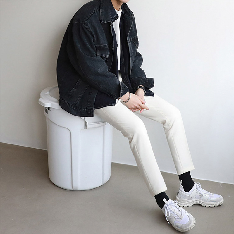 Denim Jacket Men'S Autumn Korean Version Of The Trend Of Loose Students Spring And Autumn Models Wild Bf Handsome Men'S Jacket