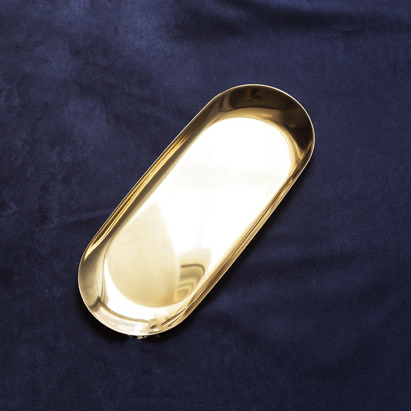Nordic Ins Style Golden Stainless Steel Tray