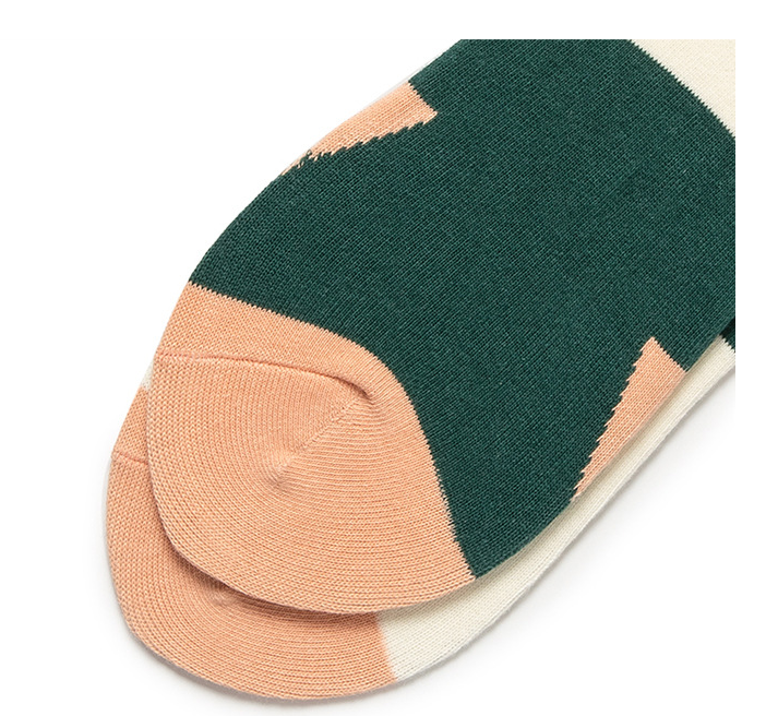 Autumn And Winter Contrast Color Stitching Color Tube Socks