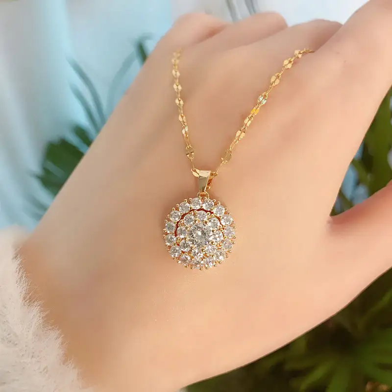 Diamond Pendant Short Clavicle Chain Net Celebrity Fashion