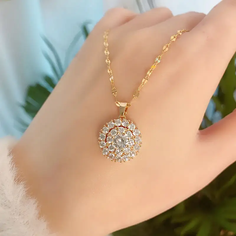Diamond Pendant Short Clavicle Chain Net Celebrity