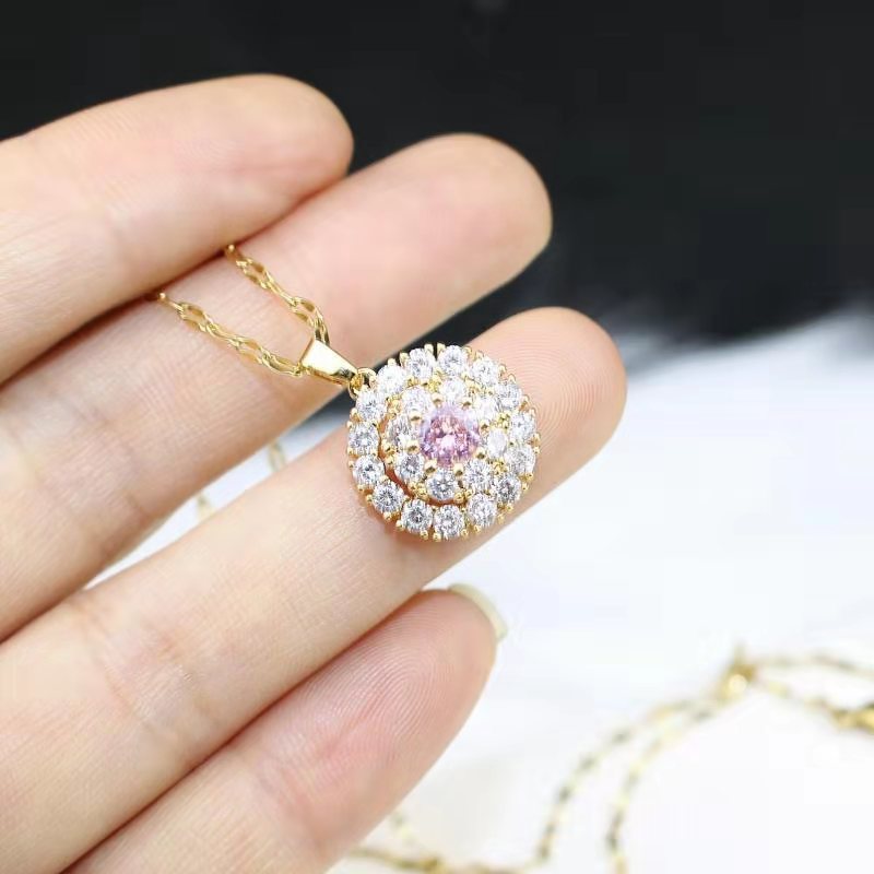Diamond Pendant Short Clavicle Chain Net Celebrity Fashion — foto 5