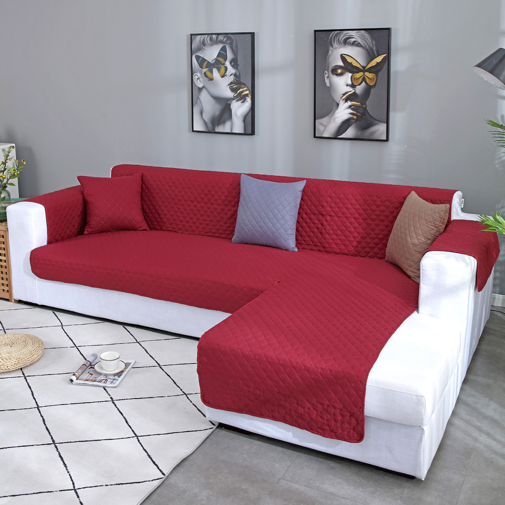 Sofa cover wine red