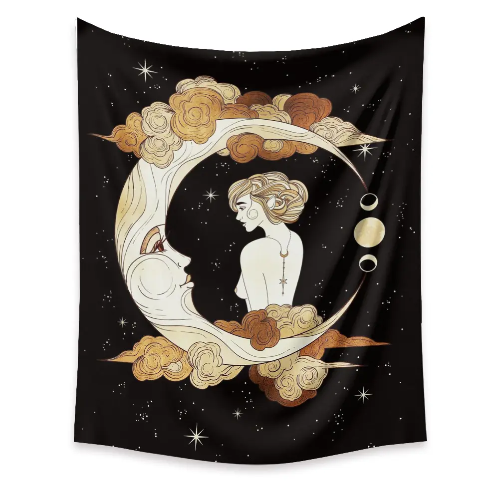 Moon Tapestry Home Decor Background Cloth Wall