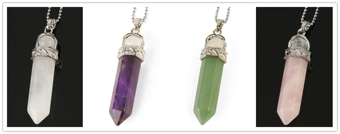 Natural Crystal Amethyst Pendant Fashion Simple Reiki Point Raw Gem Necklace Souvenir For Men Women Charm Mineral Jewelry