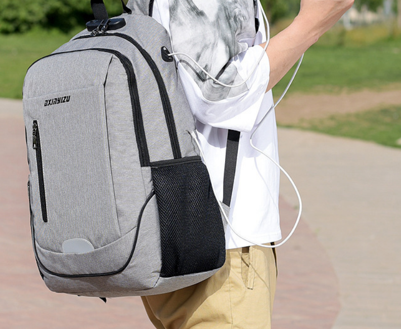 Title 1, Business Casual Smart Backpack USB Interface Pa...