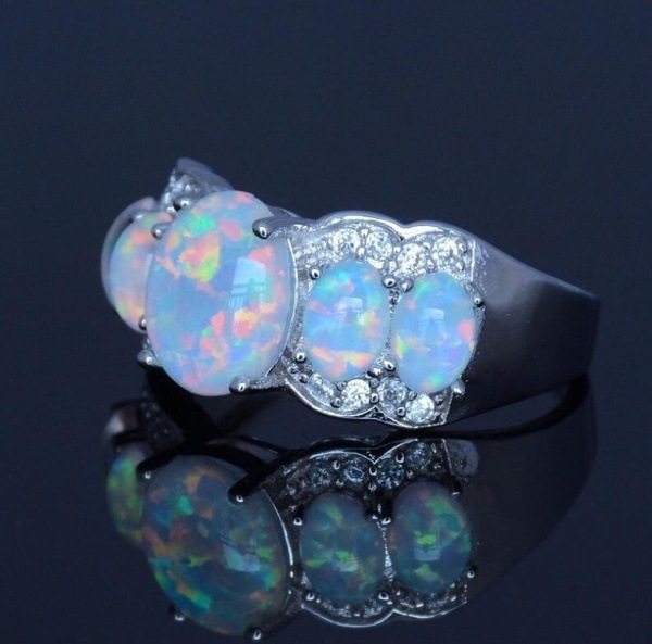 Real Gold Electroplated Opal Ring