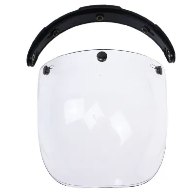 New Bubble Mirror Motorcycle Helmet Lens Three Button Lens Retro Lens With Frame Bubble