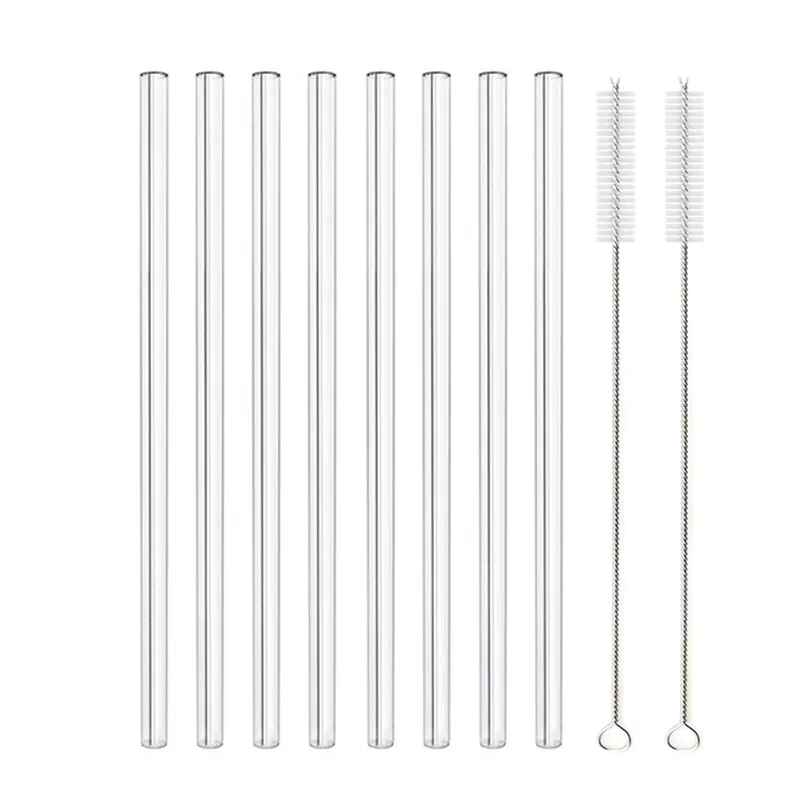 Glass Straws, Pearl Milk Tea Coarse Drinking Straws, Non-disposable Transparent Water Cups, Long Straws – image 9
