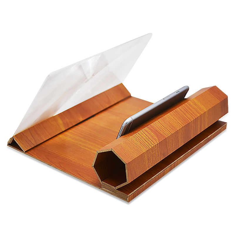 Mobile Phone Volume Magnifier Wood Grain 3D Mobile Phone Screen Magnifier HD — foto 3