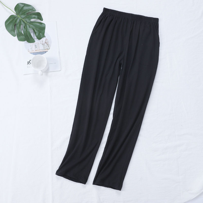 All Cotton Large Elastic Pants Can Be Worn Outside Home Pants