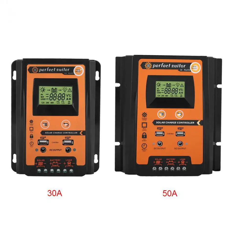New Explosion PWM Solar Controller 12V24V30A 50A
