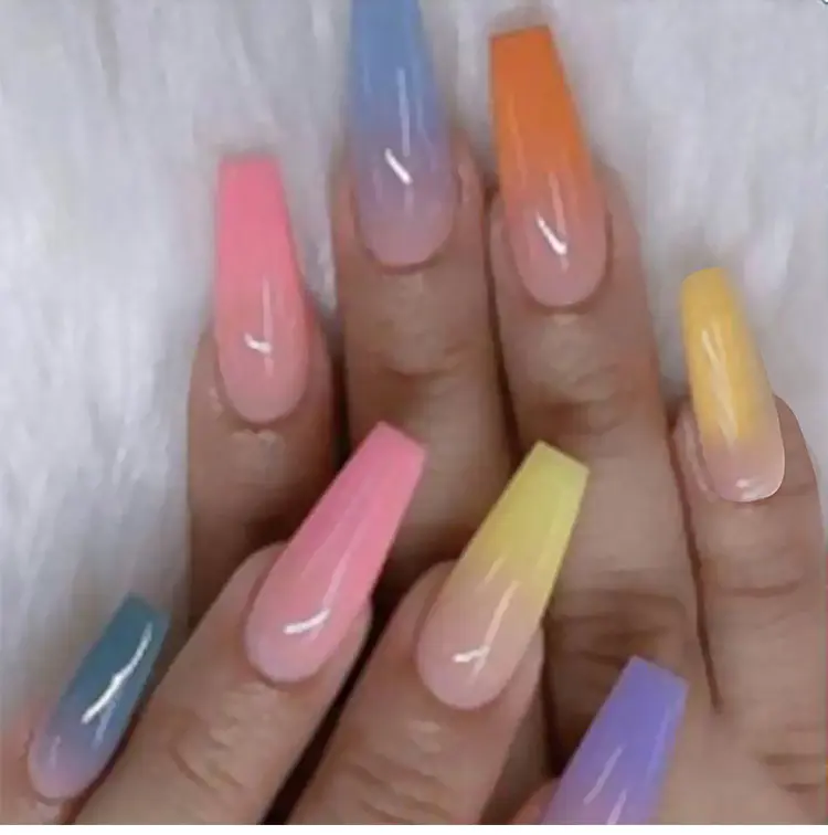 Long Ballet Nails With Flat And Pointed