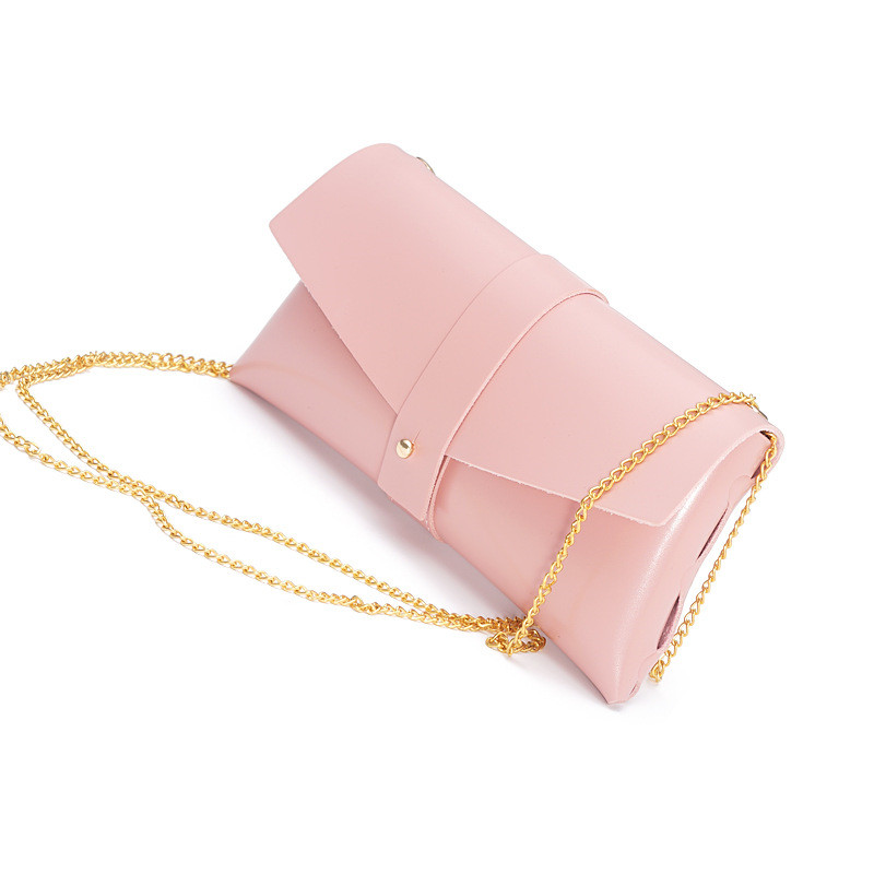 Portable Pu Leather Chain Glasses Case Custom Pink Tide Glasses Soft Bag High-End Leather Too Glasses Storage Box In Stock