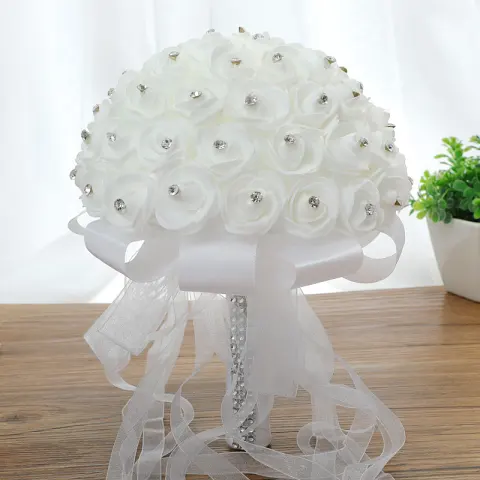 Artificial Wedding Bouquets Hand Made Rose Flower