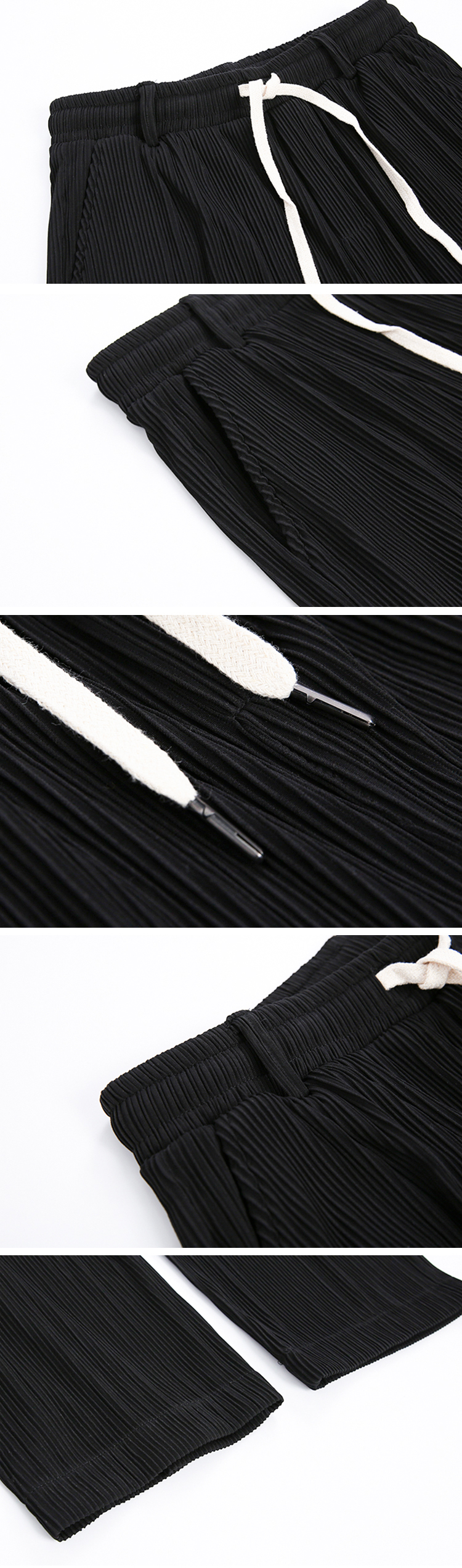 Men's Autumn Loose Straight Drape Ice Silk Pants Wide-leg