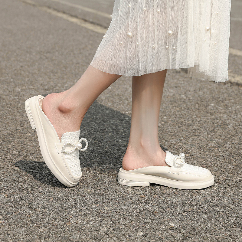 Net Celebrity No Heel Lazy Baotou Half Slippers