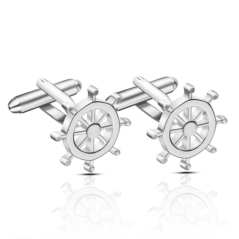 Copper Zircon French Cufflinks, picture 2 of 4
