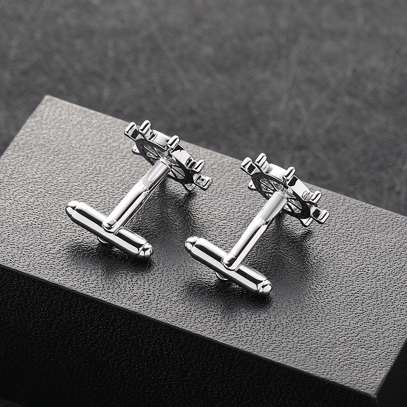 Copper Zircon French Cufflinks, picture 4 of 4