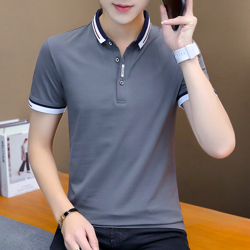 Fashion Lapel T-shirt Trendy Shirt Collar All-match