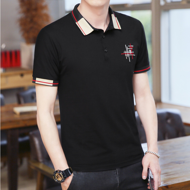 Lapel T Shirt Short Sleeved Summer Men's Polo Shirt