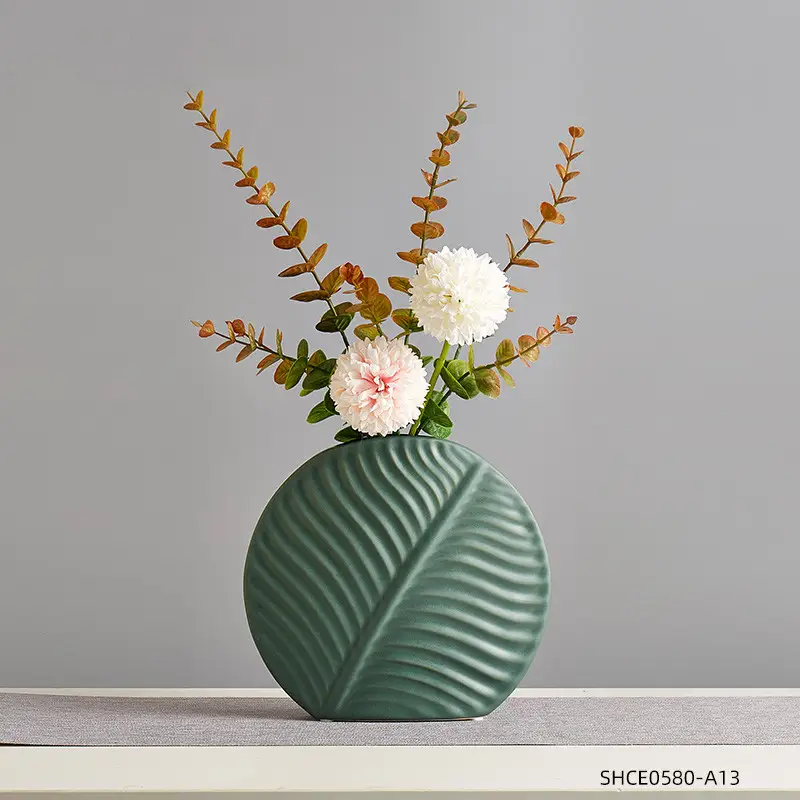 Nordic Light Luxury Ceramic Vase Decoration Creative Simple Living Room Flower Tv Cabinet Table Dry Flower Simulation Flower Decoration