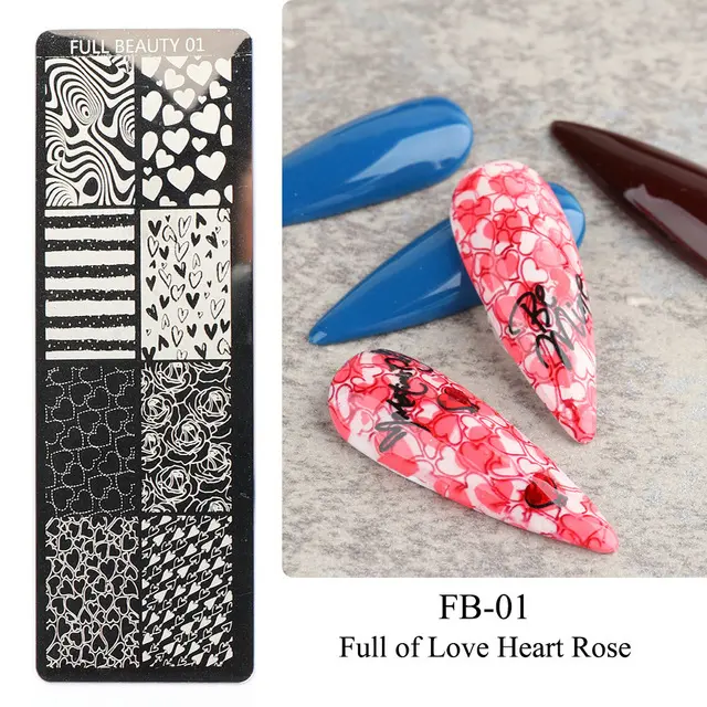 Nail Tool Steel Plate Transfer Template Lover Love Natural