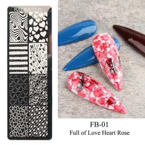 Nail Tool Steel Plate Transfer Template Lover Love Natural