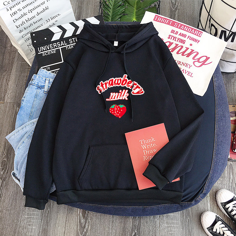 Title 5, HarajukuStrawberry Milk Graphic Sweatshirt