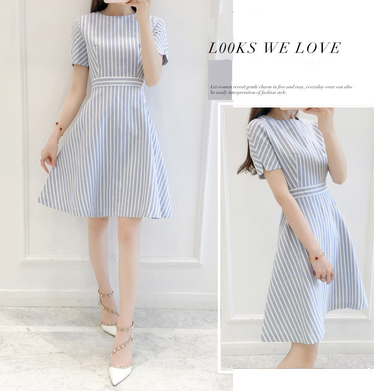 Title 2, Korean Fashion Style Elegant Striped Slim Skirt...