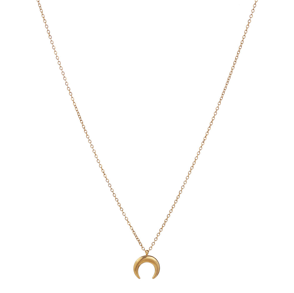 Korea Fashion Trend Simple Moon Pendant Necklace