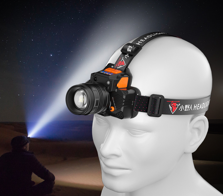 L2 Strong Light Zoom Headlight USB Charging Induction LED Light Night Flashlight - Image 3