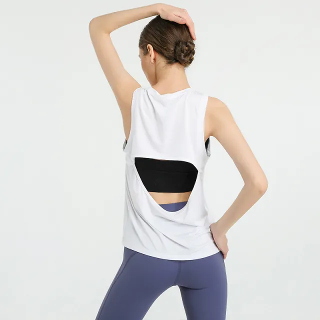 European And American Loose Sports Yest Women's Running Fitness Sleeveless Blouse Casual Yoga Wear White - Shop at LoveMi