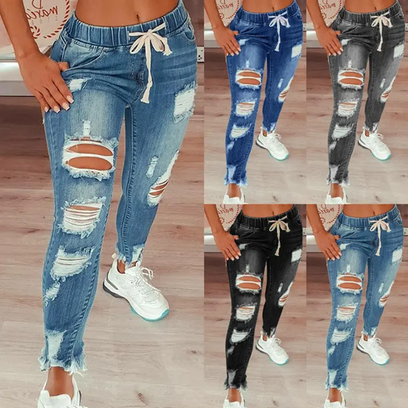 Women'S Jeans Slim Slimming Trousers