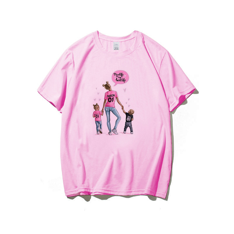 Super Mama Mom Female T-Shirt Color Short-Sleeved Girl