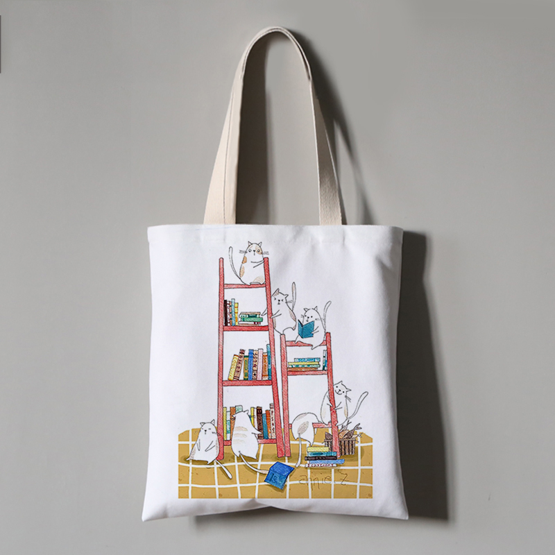 Canvas Bag, Cloth Bag, One Shoulder Portable Environmental Protection Bag 5Style S - Shop at LoveMi