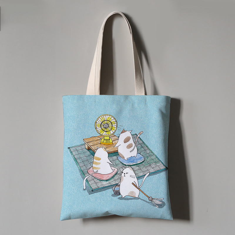 Canvas Bag, Cloth Bag, One Shoulder Portable Environmental Protection Bag 2Style M - Shop at LoveMi