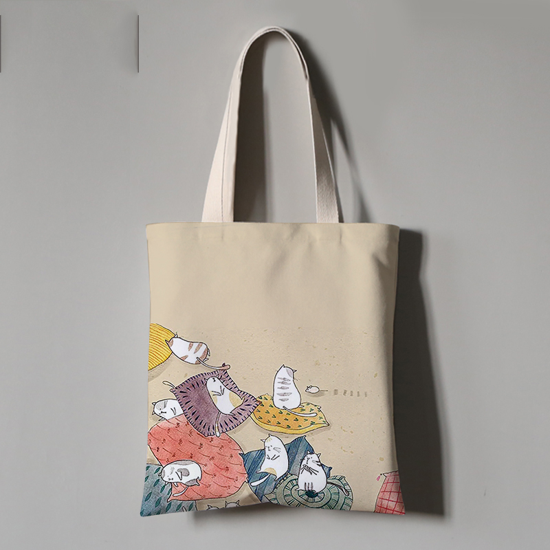 Canvas Bag, Cloth Bag, One Shoulder Portable Environmental Protection Bag 7Style L - Shop at LoveMi