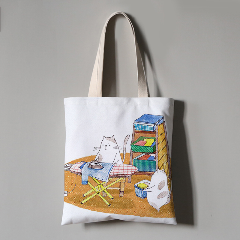 Canvas Bag, Cloth Bag, One Shoulder Portable Environmental Protection Bag 6Style M - Shop at LoveMi